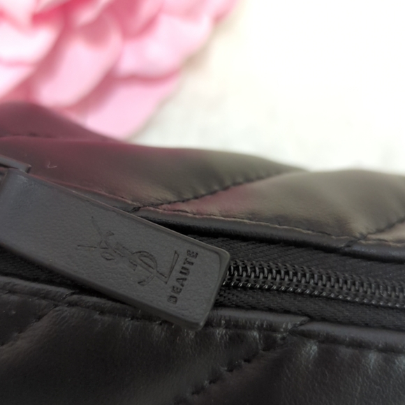 Yves Saint Laurent beaute Black Quilted Barrel Papillon with Gold Chain Upcycled - Picture 2 of 6